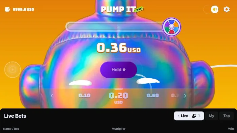 Pump It plus loin dans la manche : ballon énorme, la mise de 0,20 USD vaut 0,36 USD